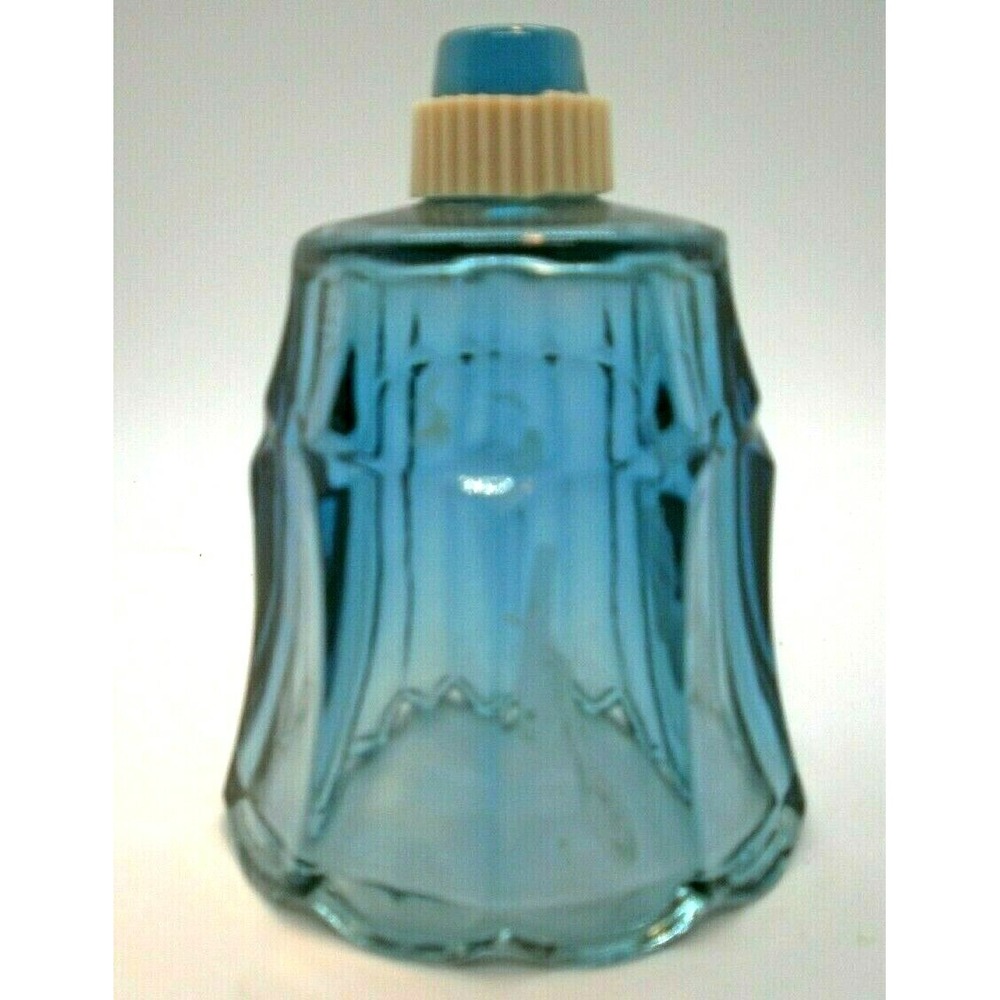 Votive Candle Cup Holder Dusty Blue Paneled Glass Peg Base New Rubber Gripper
